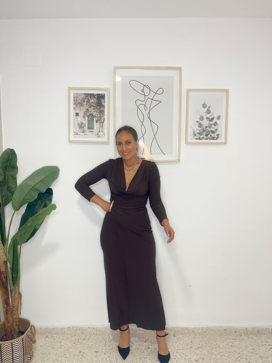 Vestido tifany marrón