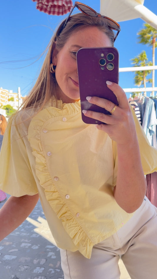 Blusa megan amarillo pastel
