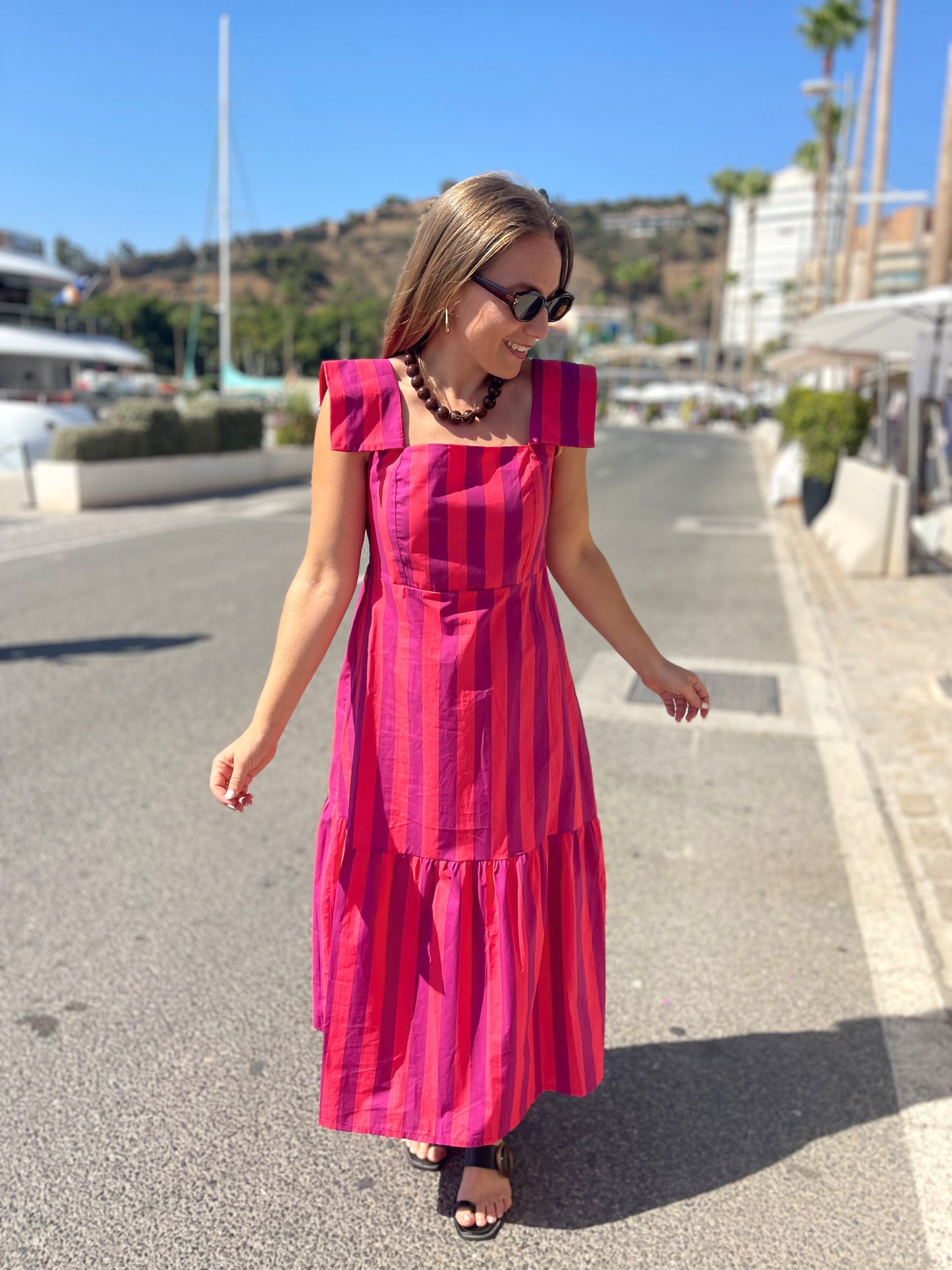 Vestido grace rosa y morado