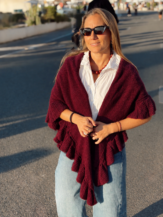 Poncho Burdeos