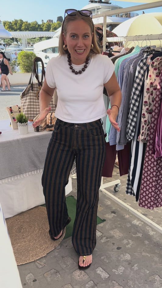 Pantalon Vaquero rayas